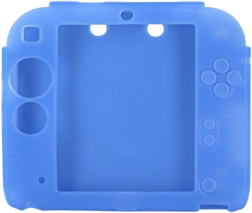 3Packs Protective Soft Silicone Rubber Gel Skin Case Cover for Nintendo 2DS (BL BU PI)