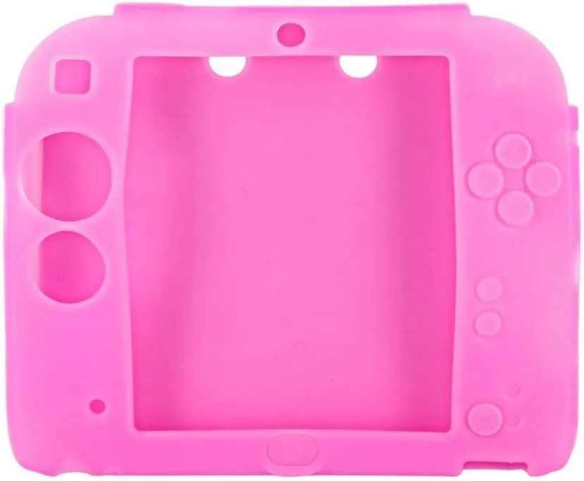 3Packs Protective Soft Silicone Rubber Gel Skin Case Cover for Nintendo 2DS (BL BU PI)