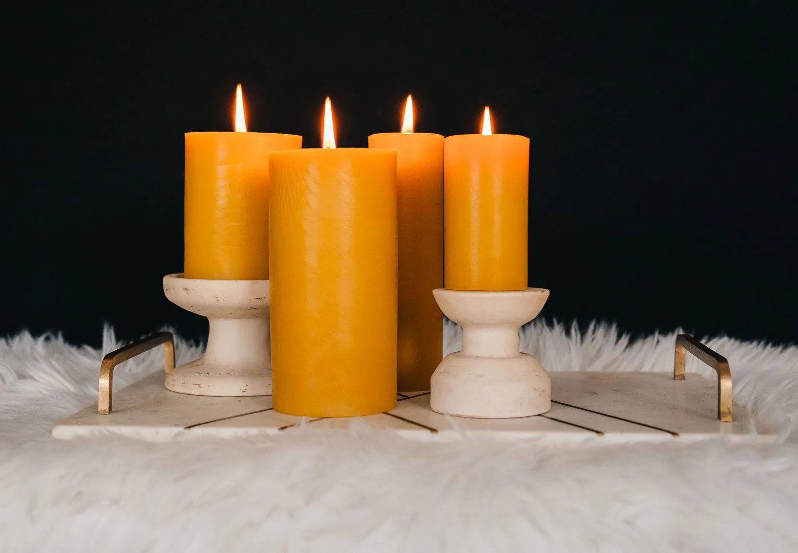 Beeswax Smooth Pillars