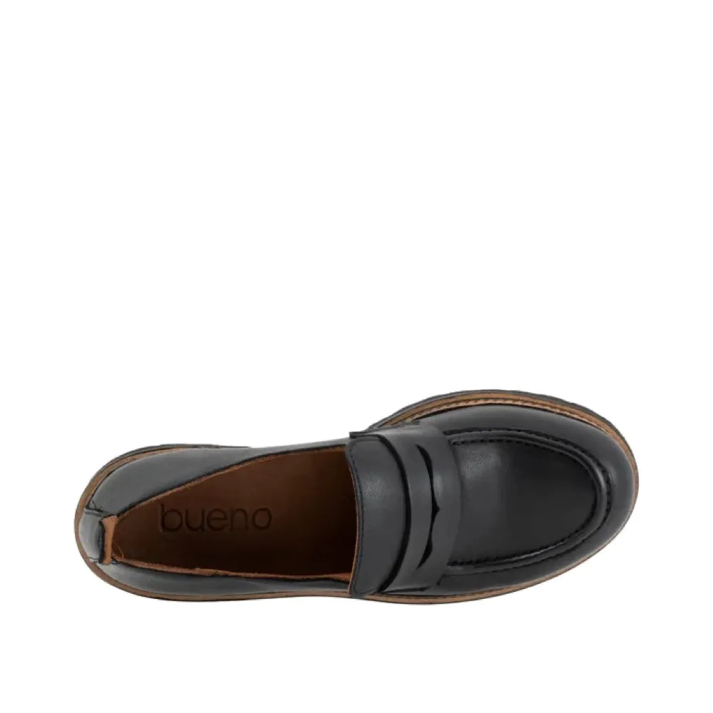 Bueno Women's Annie Leather Loafer in Black
