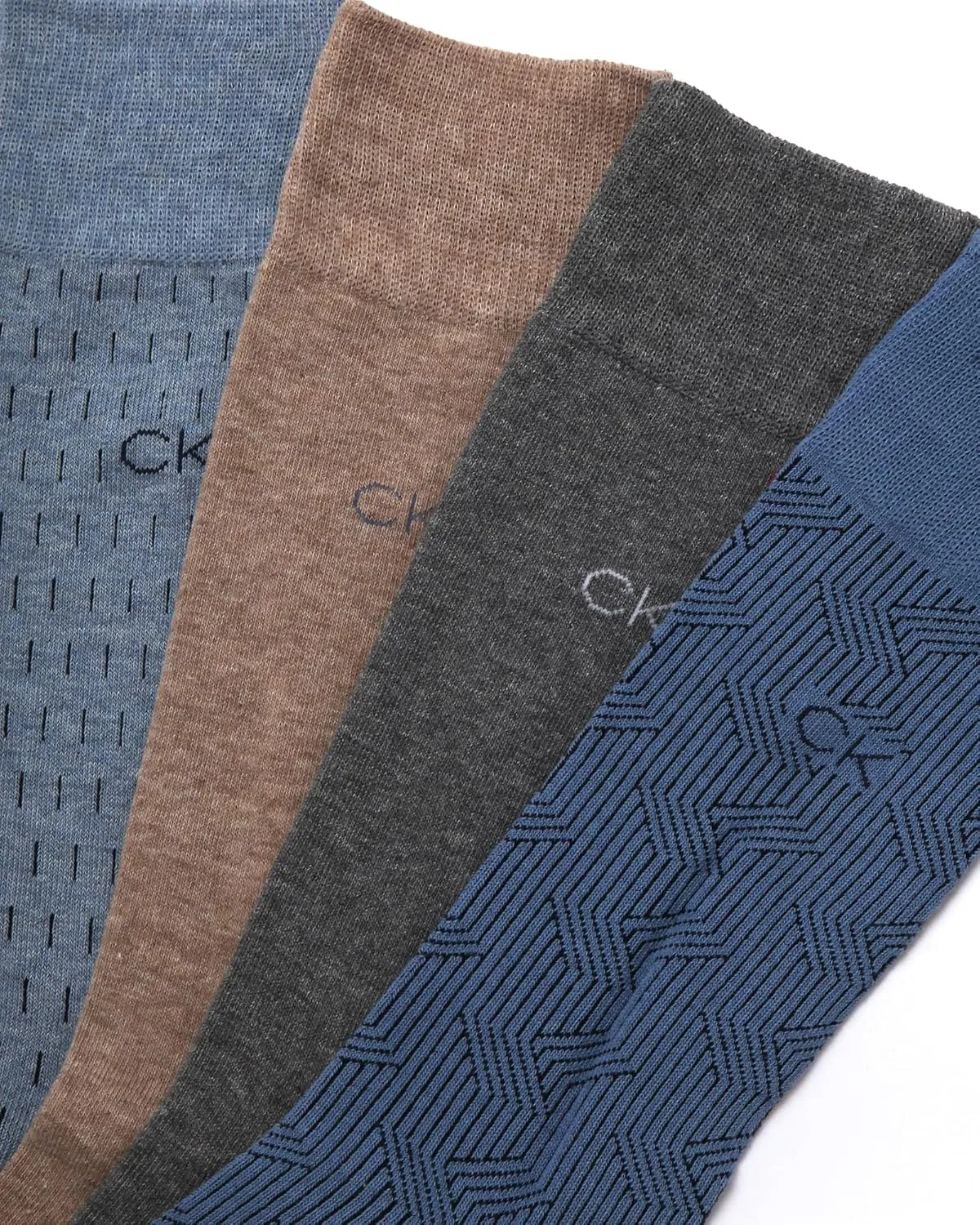 Calvin Klein Men's Crew Socks - 4 Pack Lightweight Combed Cotton Blend Dress Socks - Breathable Socks for Men (7-12)