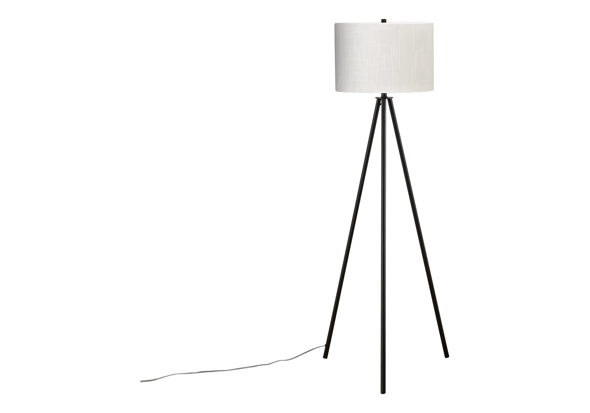 ChromaGlow 63" Floor Lamp - Sleek Black Metal Design with Ivory/Cream Shade