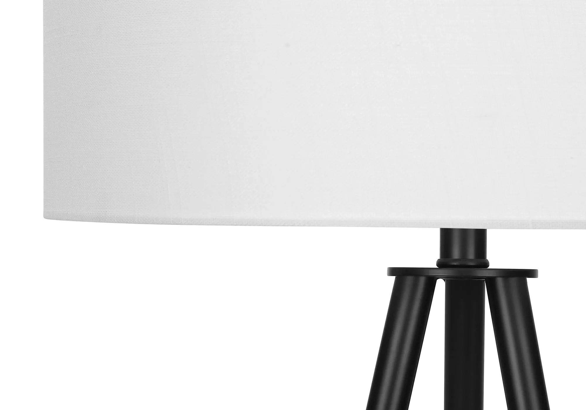 ChromaGlow 63" Floor Lamp - Sleek Black Metal Design with Ivory/Cream Shade