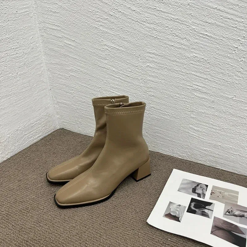 Declan Square Toe Leather Boots