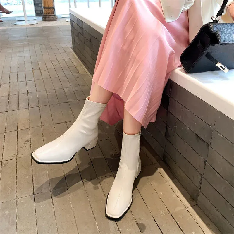 Declan Square Toe Leather Boots