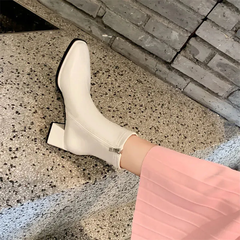 Declan Square Toe Leather Boots