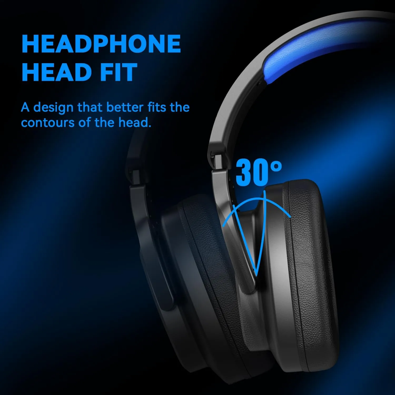 Gaming Headset for PC/PS4/PS5/Xbox One/Switch, Stereo Surround Sound Gaming Headphones with Noise Canceling Flexible Mic, Computer Headset with 3.5mm Jack & RGB Light(Blue)