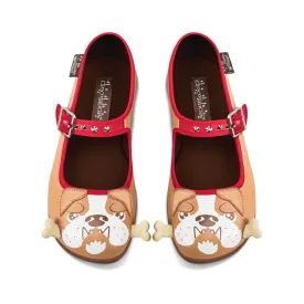 Hot Chocolate Bulldog Mary Jane Flat O004
