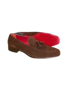 JACK MICHAEL Brown Suede Tassel Shoe