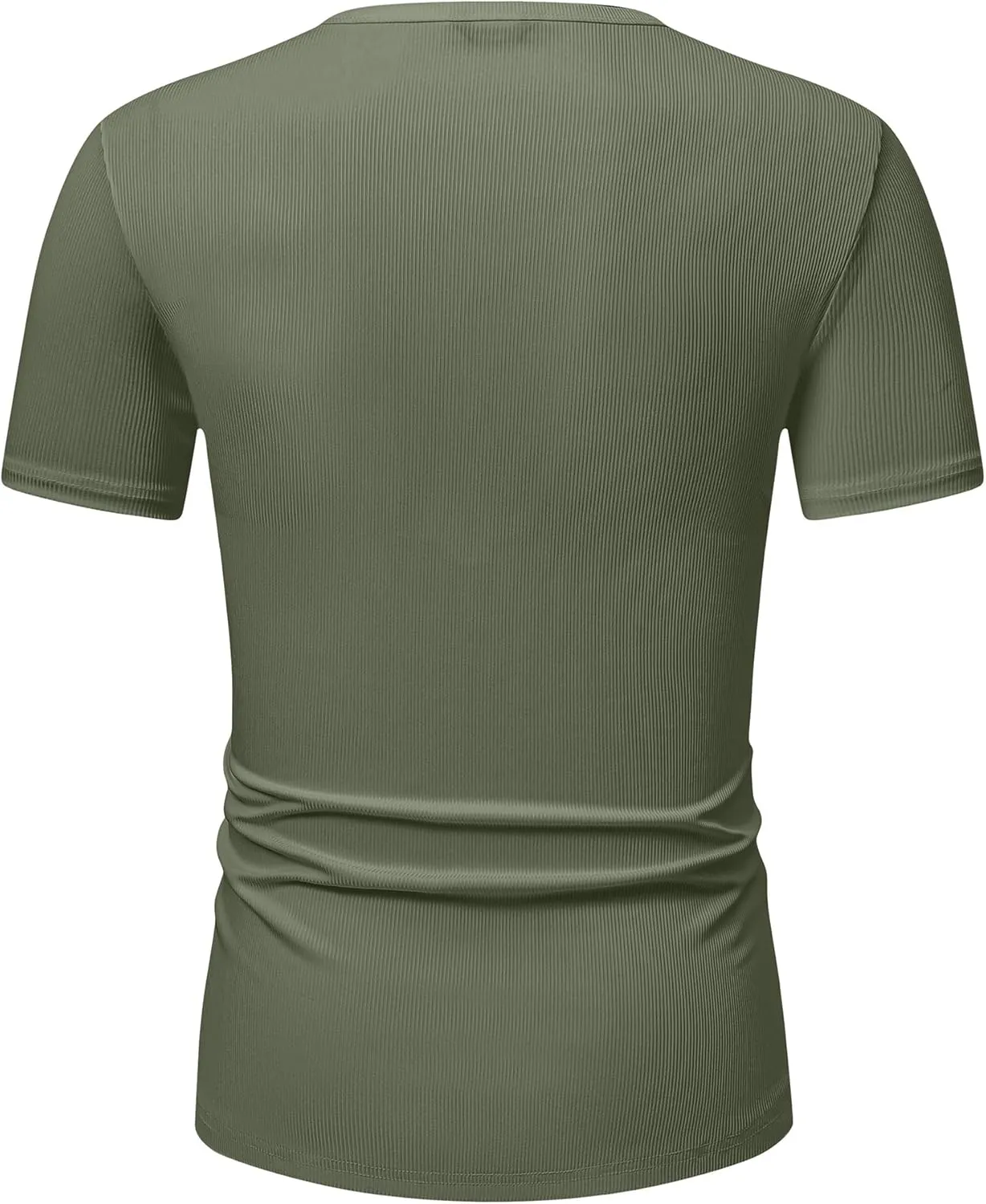 JMIERR Men's Muscle V-Neck T Shirt Short Sleeve Longline Ribbed Henley Shirt Gym Workout Athletic Tee Shirts