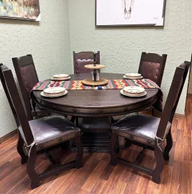 Old West 60" Round Table Set