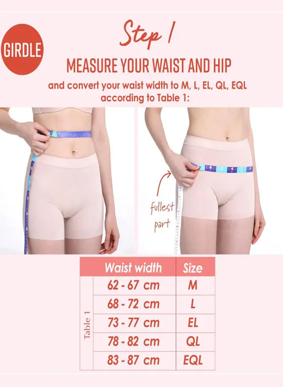 Sleek Shaper High Waist Girdle Maxi S28-069411 (Plus Size Design)